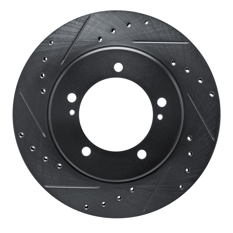 Chevrolet Tracker Brake Rotor (1) - Front Left - R1 Concepts - Drilled & Slotted - Black - `99-`08